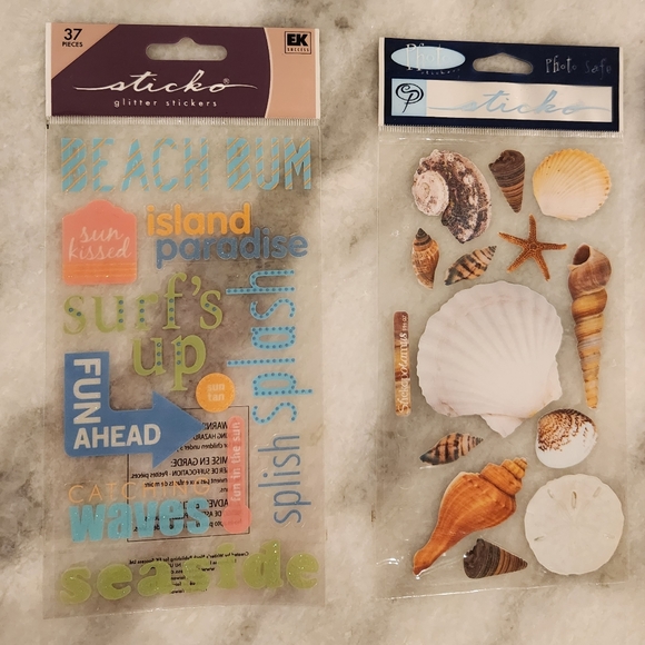 Beach | Ocean | Caribbean Theme Scrapbook Sticker | Embellishments Bundle - Picture 2 of 5